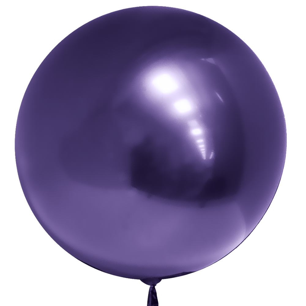 Шар (18&#39;&#39;/46 см) Deco Bubble, Фиолетовый, Хром, 1 шт.