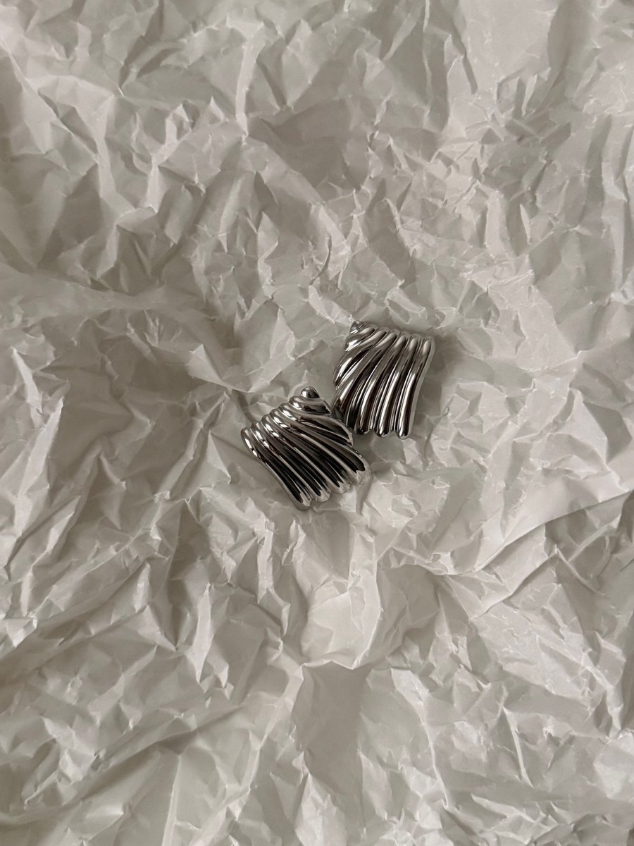 Серьги Слой, Серебряные