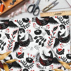 Ткань габардин русская жар-птица