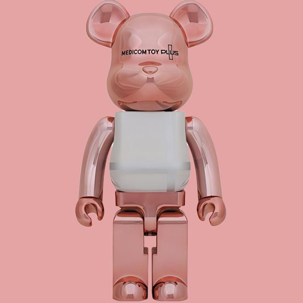 Дизайнерские игрушки BE@RBRICK MEDICOM TOY PLUS PINK GOLD CHROME Ver. 1000％, PINKGOLDCHROME