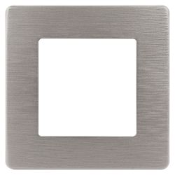Рамка для розеток и выключателей ЭРА Серия 12 12-5101-16 на 1 пост, Сатин, титан