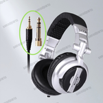 Mini Jack 3,5 mm с наружной резьбой (Черный) + переходник 6.3