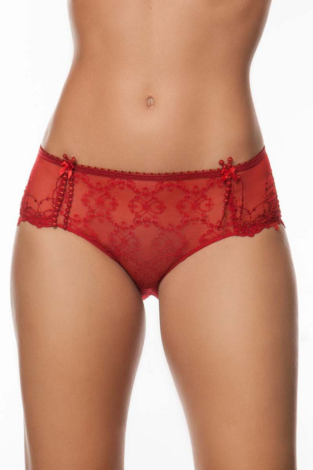 Трусы-шорты Irina с изысканной вышивкой (Размер: 44) (Цвет: светло-серый)