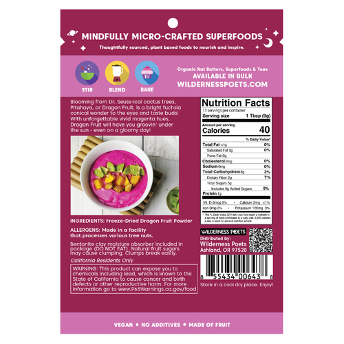 Wilderness Poets, порошок из сублимированных плодов питайи, 99 г (3,5 унции)