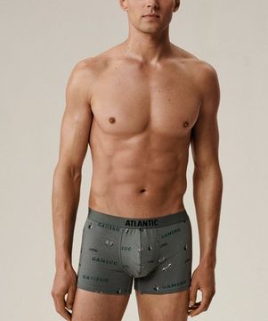 Трусы мужские боксеры (3шт), Atlantic 3MH-223, хлопок, черный + черный + светлый хаки