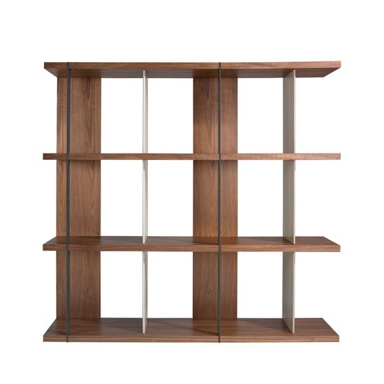 Стеллаж 3236/MQ2101SF из ореха с лакированными боковинами