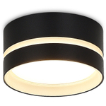 Светильник накладной,  GX53,  D85xH40мм,  IP20,  черный,  без лампы