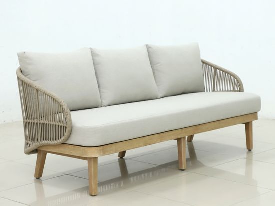 Диван плетеный трехместный Mali цвет натуральный