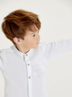 Рубашка льняная для мальчика Next U80-068, Белый