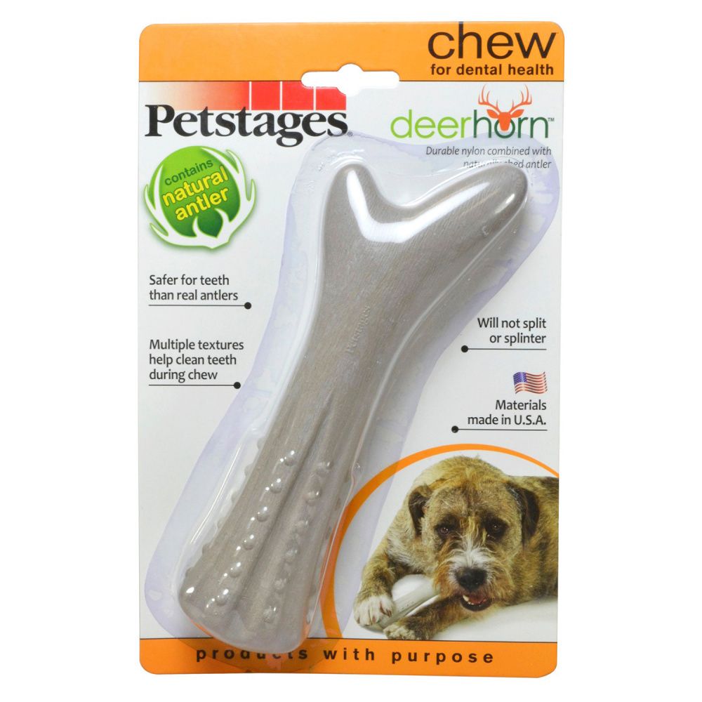 Petstages игрушка для собак Deerhorn, с оленьими рогами (16 см)