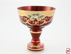 Конфетница красная Bohemia Star Crystal 13 см