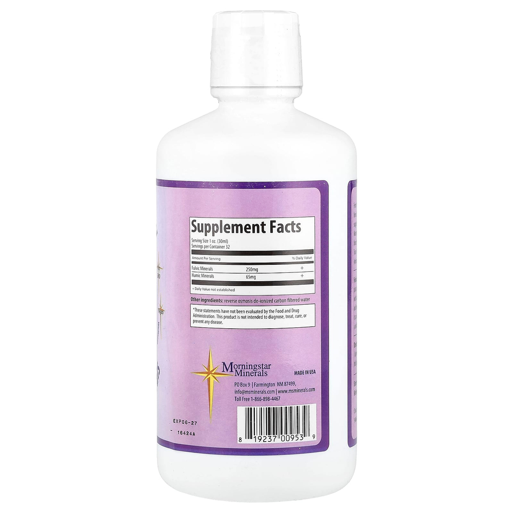 Morningstar Minerals, фульвовые и гуминовые минералы, энергичность, 946 мл (32 унции)