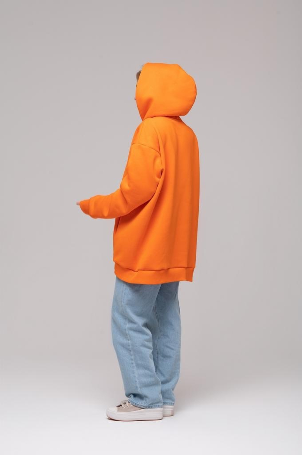 Свитшот oversize с капюшоном, Рыжий