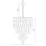 Подвесная люстра Divinare CASCATA 7665/17 SP-18