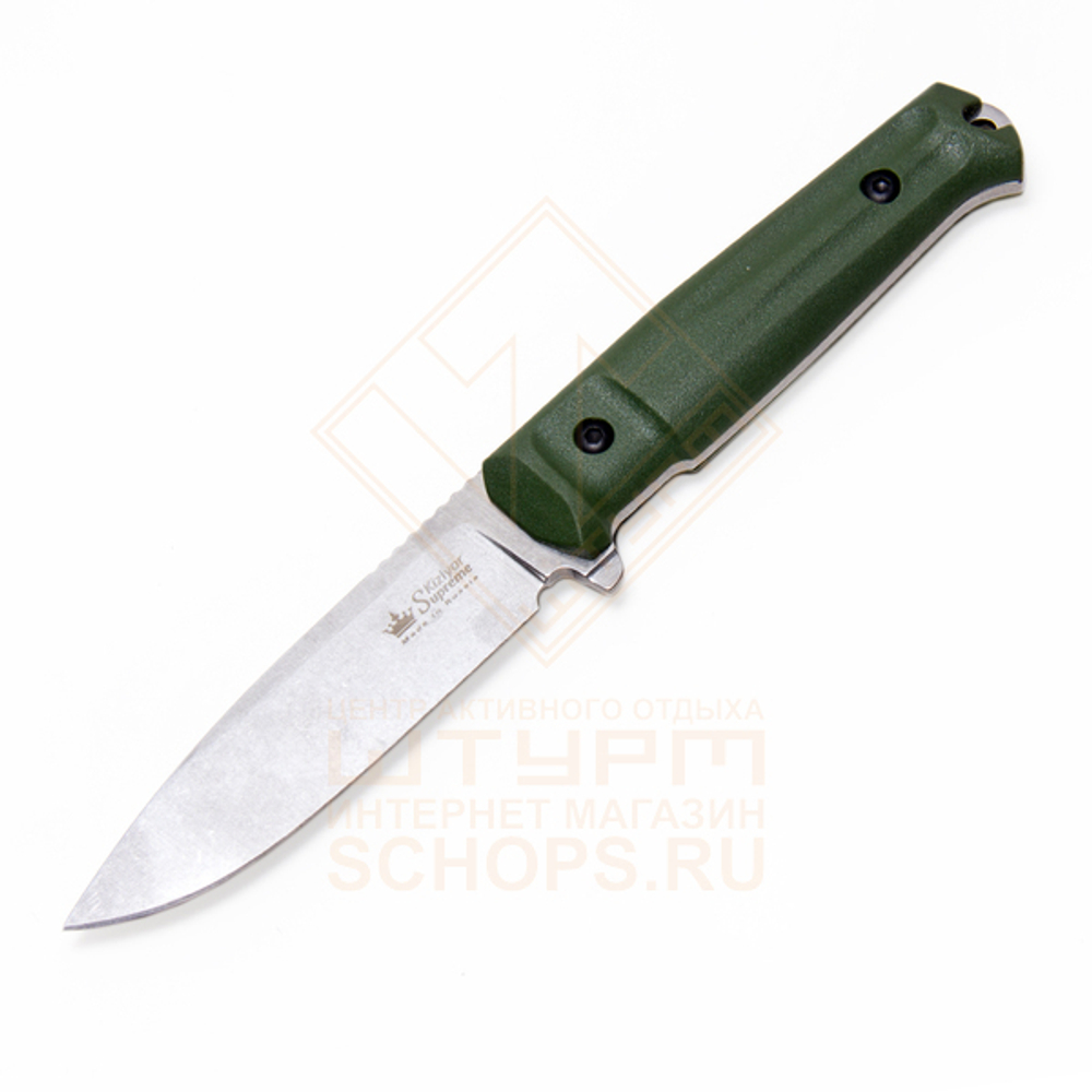 Нож Kizlyar Supreme Sturm AUS-8 кратон, Olive/Stonewash