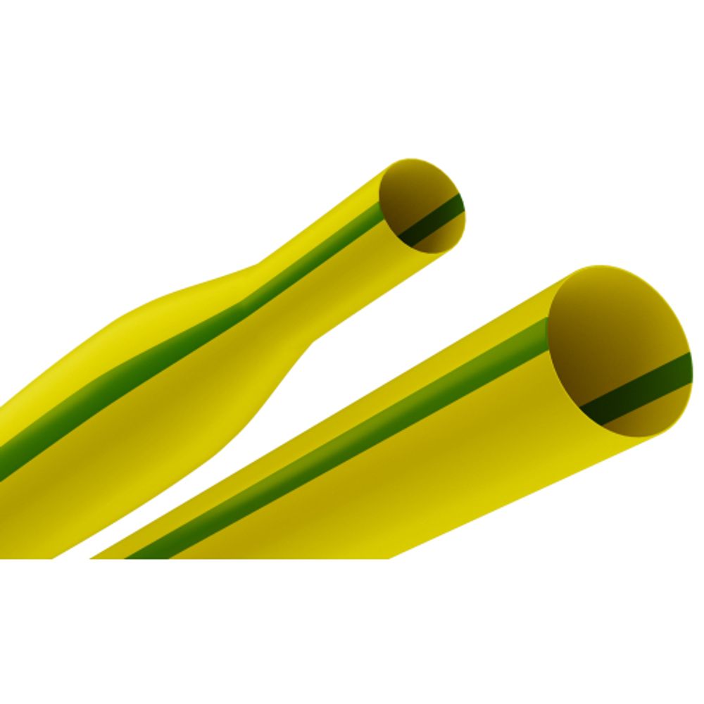 Термоусадочная трубка ЭРА NO-224-504 ТТУ нг-LS 40/20 жёлто-зелёная в отрезках по 1 м 10 шт | Термоусадочная трубка (ТУТ)