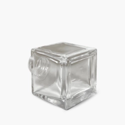 Комплект: Флакон для диффузора 50 мл прозрачный куб с черной крышкой