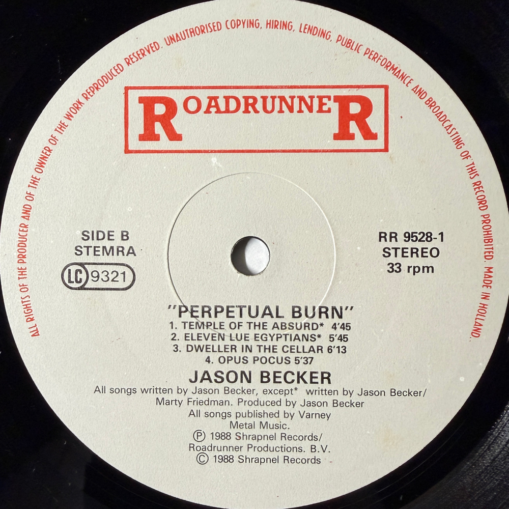 Jason Becker ‎– Perpetual Burn (Голландия 1988г.) Т