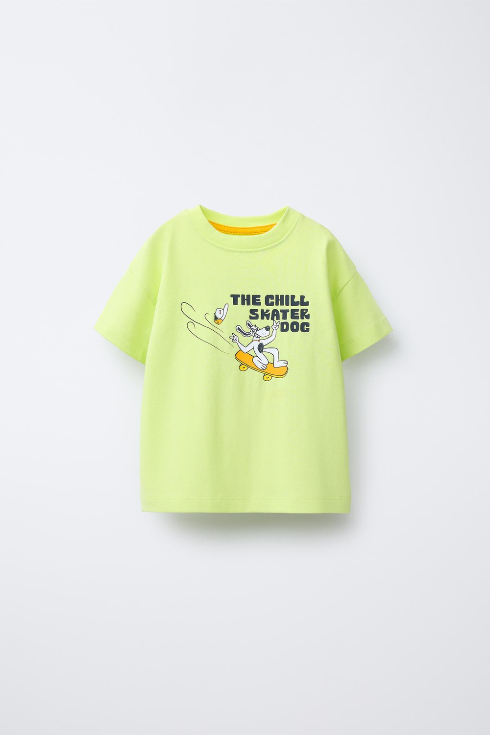 ZARA ПИЖАМА С ПРИНТОМ «СОБАКА» И «КОСТИ», ЛАЙМОВЫЙ