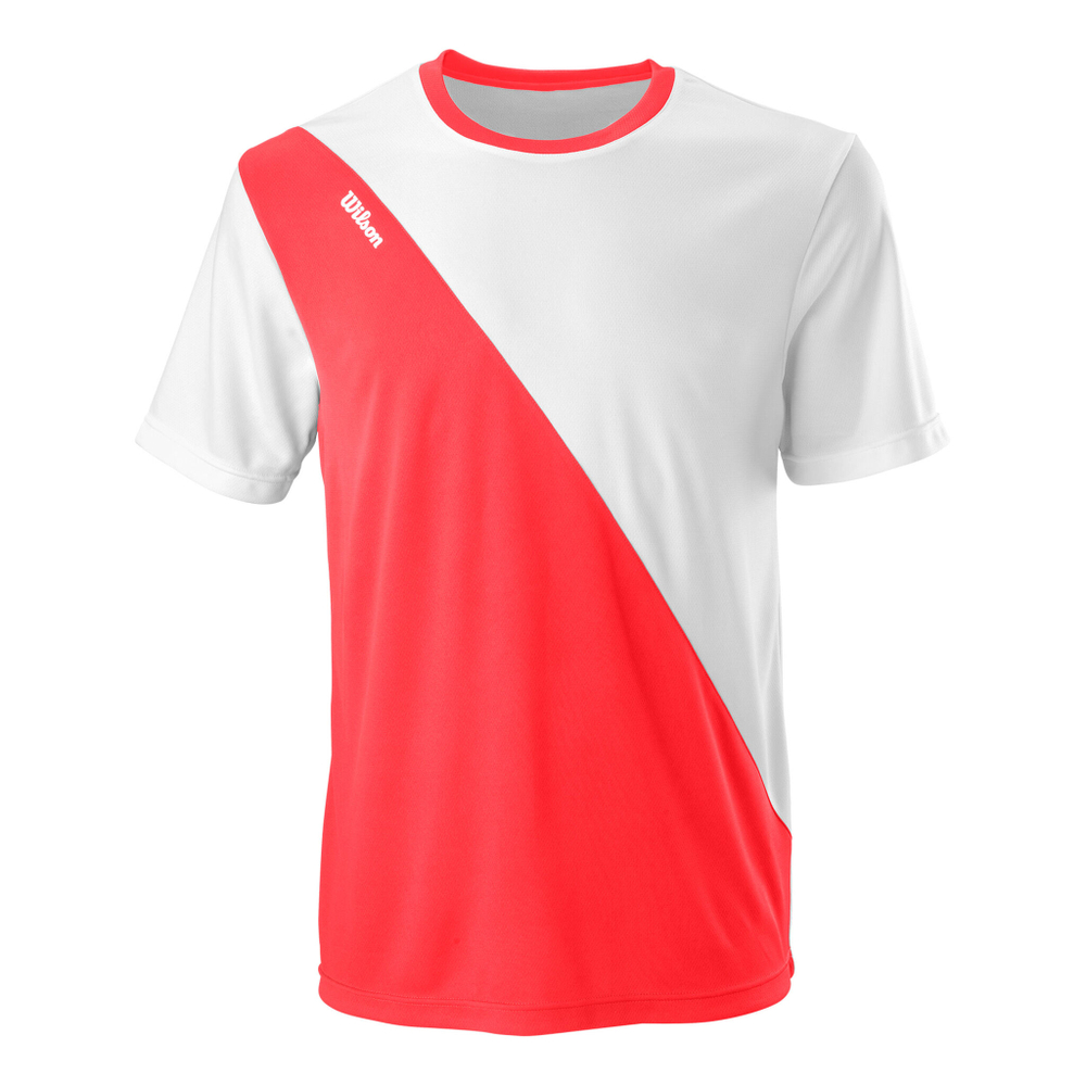 Мужское теннисное поло Wilson T-Shirt Men - Coral, White