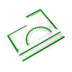 Готовальня Alingar, 8 предметов, металлический циркуль 116 мм, с карандашом, пластиковый футляр, ассорти