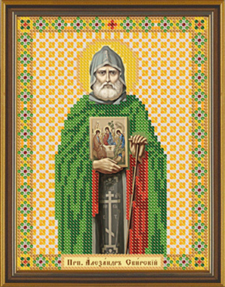 Ткань с рисунком  "Нова Слобода" №1 для вышивания бисером, 13 см х 17 см