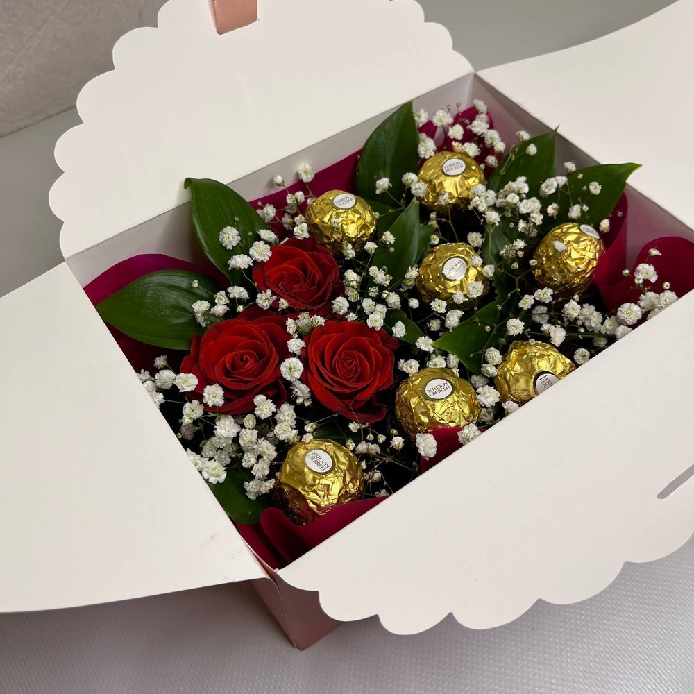 Сладкий букет в коробке "Rocher"