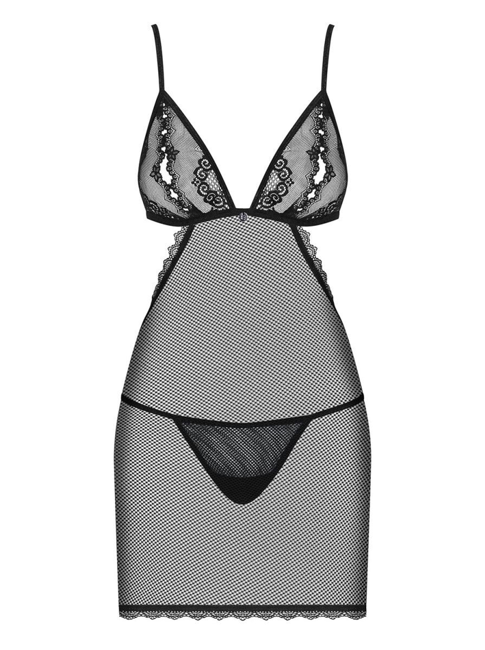 Пикантная сетчатая сорочка Millagro (Размер: L-XL) (Цвет: черный)