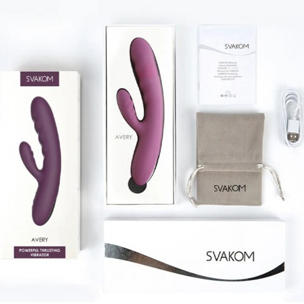 Вибратор с двойной стимуляцией Avery розовый  от SVAKOM