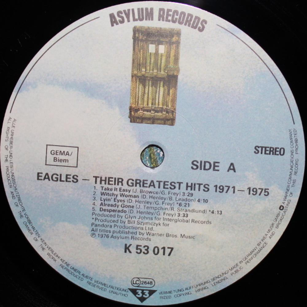 Eagles / Their Greatest Hits 1971-1975 (LP)