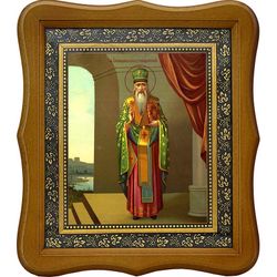 Спиридон Тримифунтский Святитель чудотворец. Икона на холсте.