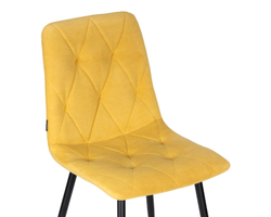 Набор 4 шт Стул обеденный DOBRIN CHILLY ROMBO, Горчичный Simple 15, основание черное