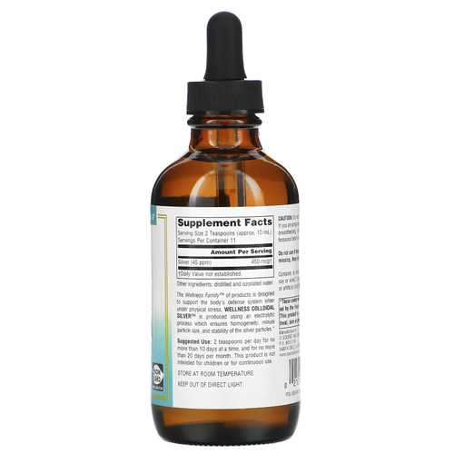 Source Naturals, Wellness Colloidal Silver, коллоидное серебро для хорошего самочувствия, 22,5 част./млн, 118,28 мл (4 жидк. унции)