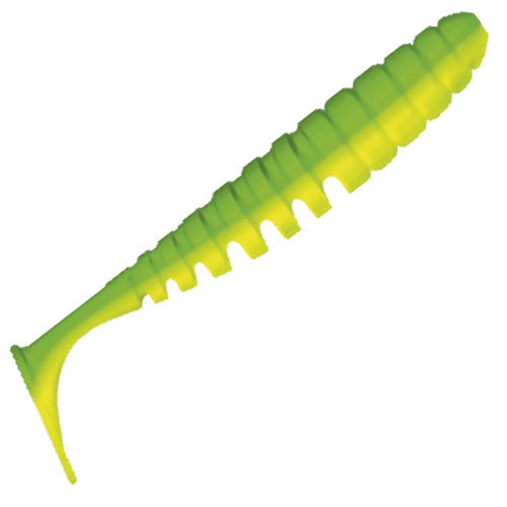 Приманка ZUB-SHAD  75мм(3")-6шт, (Цвет 407)зеленый верх - желтый низ