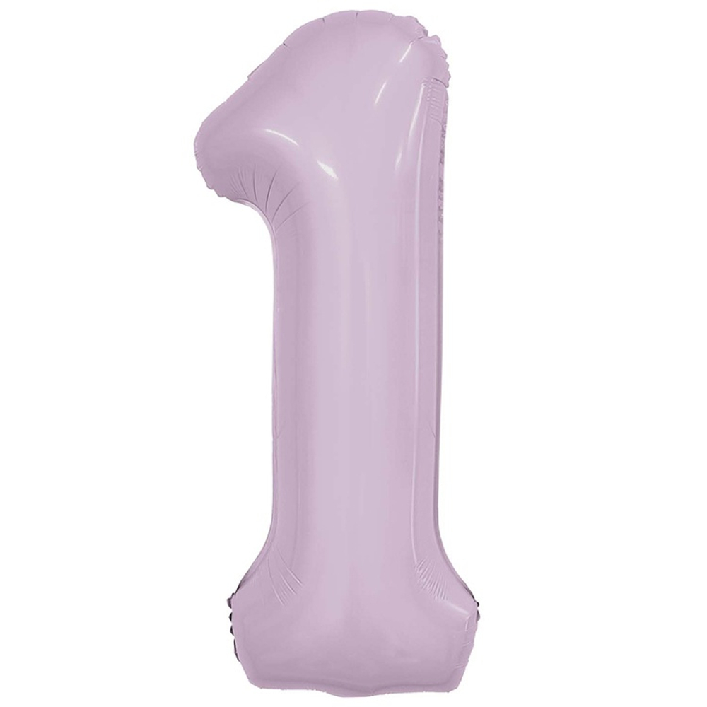 Шар фольгированный Цифра 1 101 см (Сиреневый)