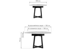 Деревянный стол Регна 100(130)х100х75 дерево / черный