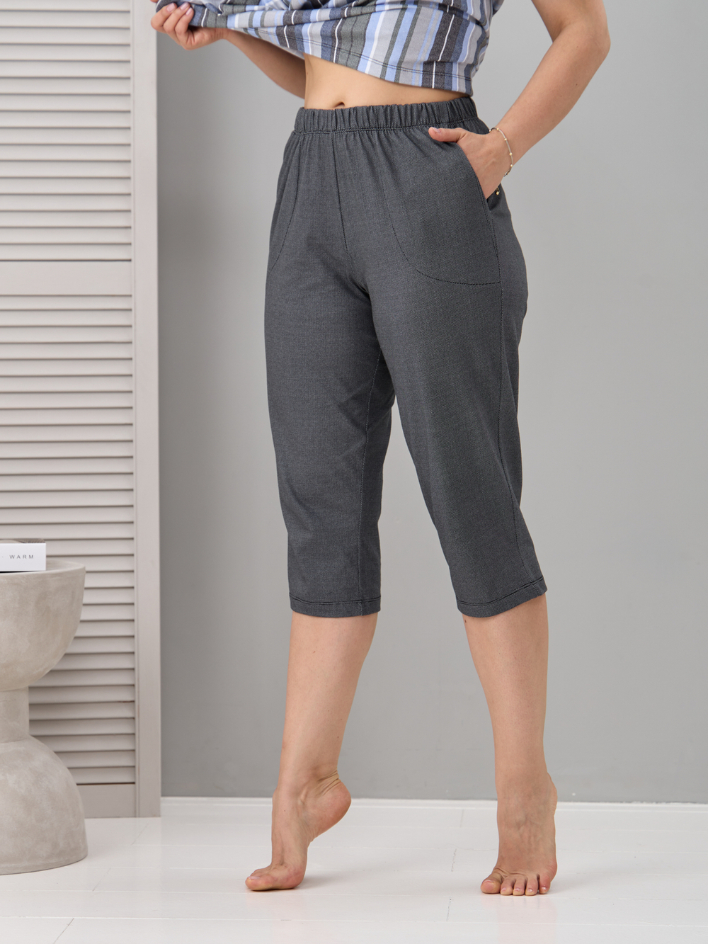 Пижама с бриджами КД-61/разноцветная-полоса