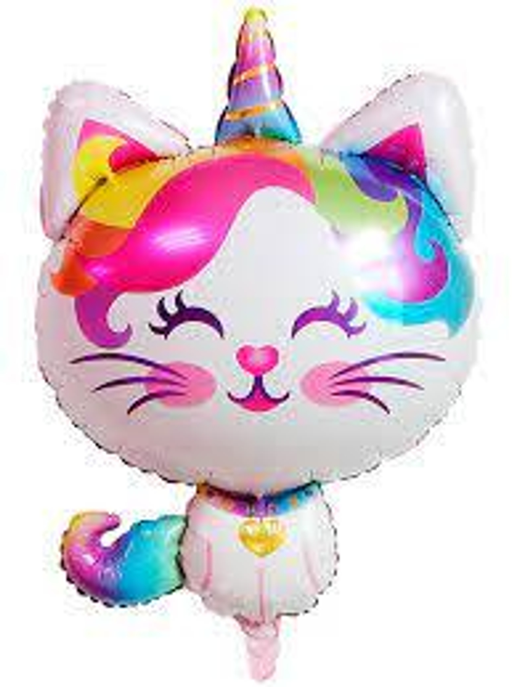 К 32 супер Кот-единорог, Фольгированный шар. Б069 Б070