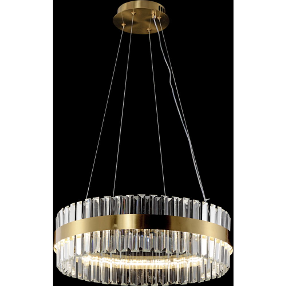 Люстра Rivoli Gwinnett 6193-201 подвесная светодиодная LED 3000-6300К 112 Вт с пультом | Хрусталь