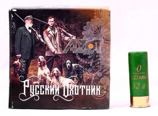 Патрон "Азот" 12/70 №0 32 гр. "Рус.охот.". Цена патрона, заказ делается в пачках.