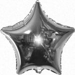 Шар (9"/23 см) Мини-звезда, серебро 1 шт.