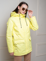Женская парка на флисе "Соло" желтый