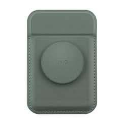 Магнитный бумажник с функцией стенда UNIQ FLIXA Magnetic card holder Pop-out Grip-stand (FLIXA-LICHENGREEN) Lichen Green