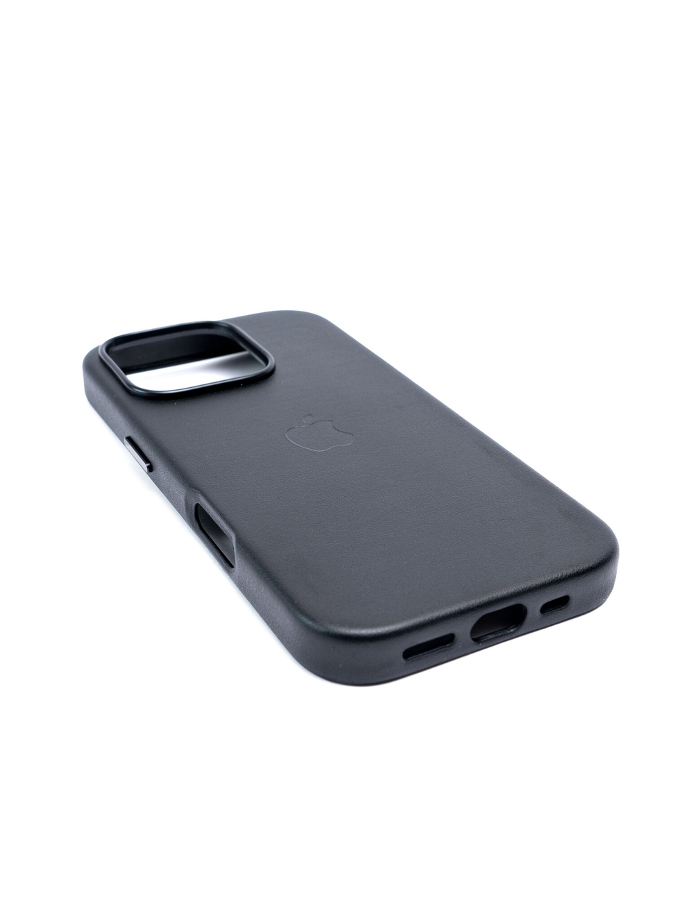 Кожаный чехол Leather Case iPhone 16 Pro Черный