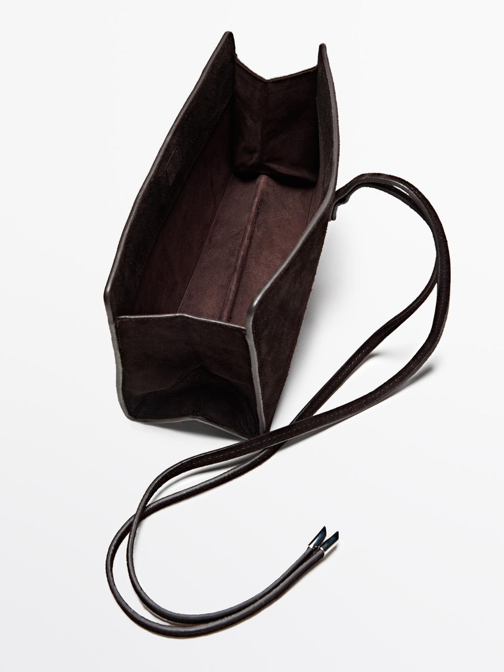 Massimo Dutti Клатч из замши, шоколадный