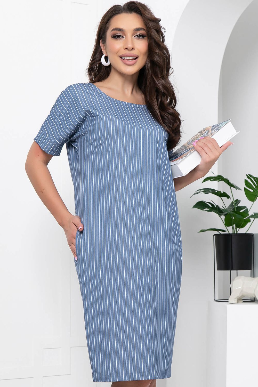 Платье "Покоряя сердца" (джинс) П6010 LT Collection (Акция)