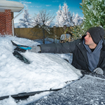 Щетка-сметка для снега со скребком 530 мм, бирюзовая Sparta