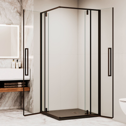 Душевой уголок с распашными дверями на петлях - RGW SV-33B (Прозрачное, 800x800)