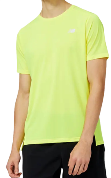 Мужская теннисная футболка New Balance Accelerate Short Sleeve - желтый