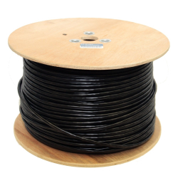5bites Кабель US5505-305CPE витая пара UTP/SOLID/5E/24AWG/COPPER/PVC+PE/BLACK/OUTDOOR/DRUM/305M